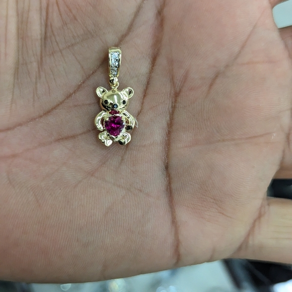 10kt Real Gold Teddy Bear Pendant